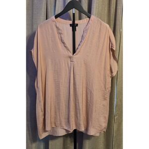 Jones & Co. Sleeveless V-Neck Blouse Women's Size 1X Pink‎